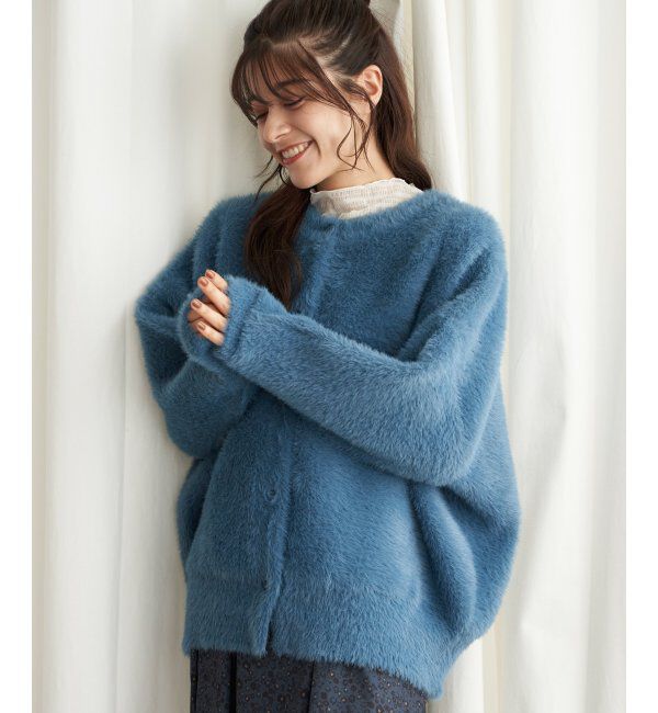 Lbc with Life「フェザーヤーンニットジャケット」|ブルゾン・スタジャン|