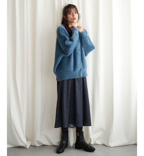 Lbc with Life「フェザーヤーンニットジャケット」|ブルゾン・スタジャン|