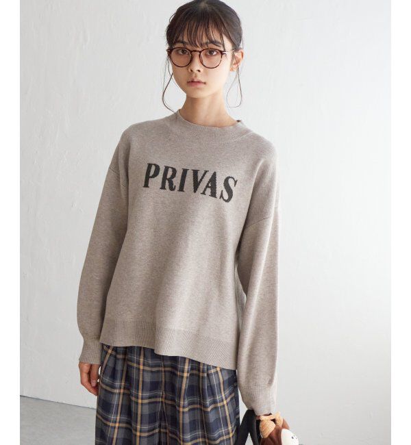 Lbc with Life「ジャカードロゴニット」|カーディガン|