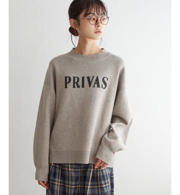 Lbc with Life「ジャカードロゴニット」|カーディガン|