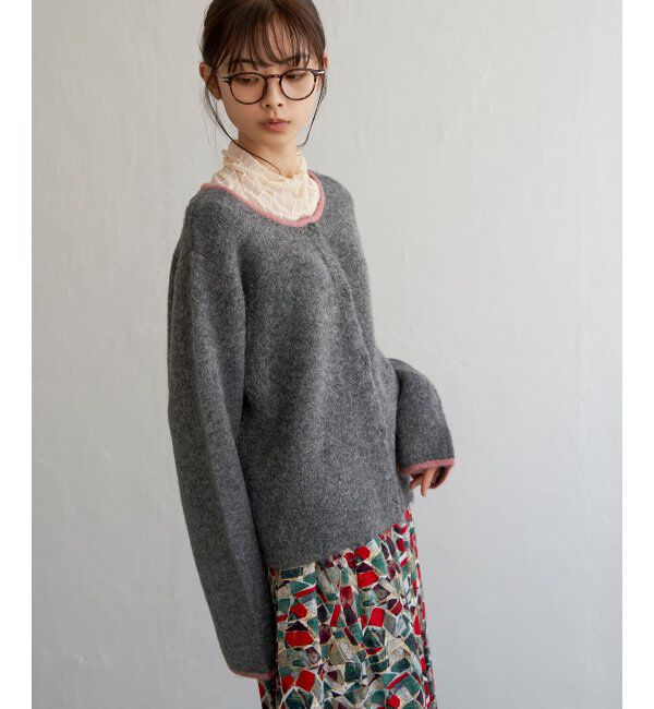 Lbc with Life「配色ショートカーディガン」|カーディガン|