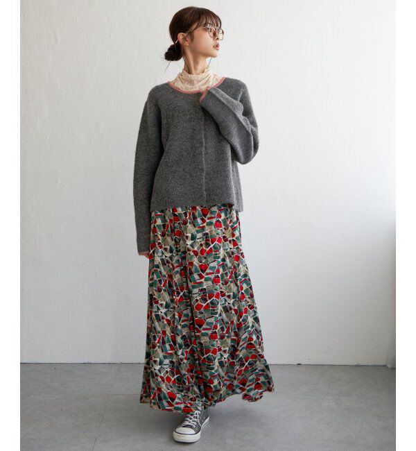 Lbc with Life「配色ショートカーディガン」|カーディガン|