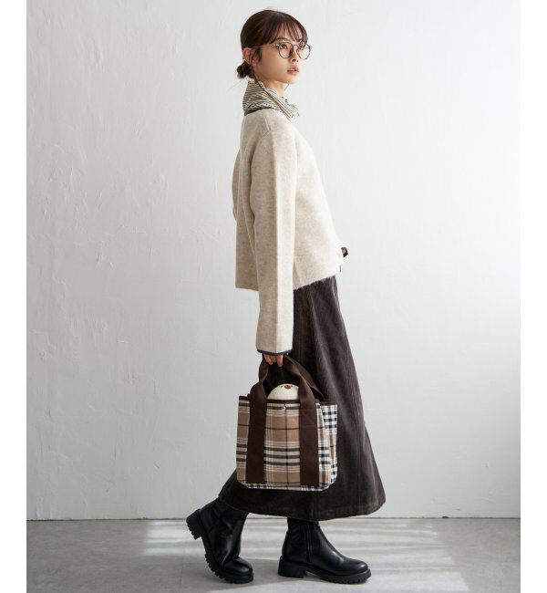 Lbc with Life「配色ショートカーディガン」|カーディガン|