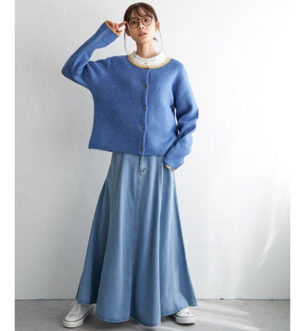 Lbc with Life「配色ショートカーディガン」|カーディガン|