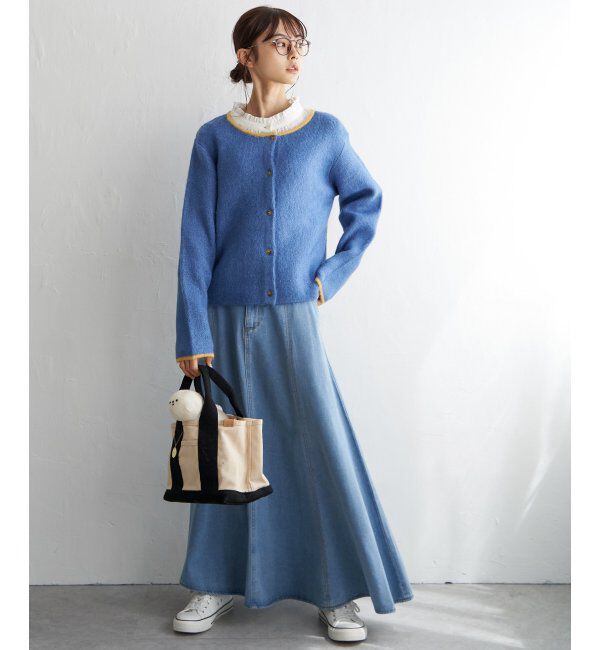 Lbc with Life「配色ショートカーディガン」|カーディガン|