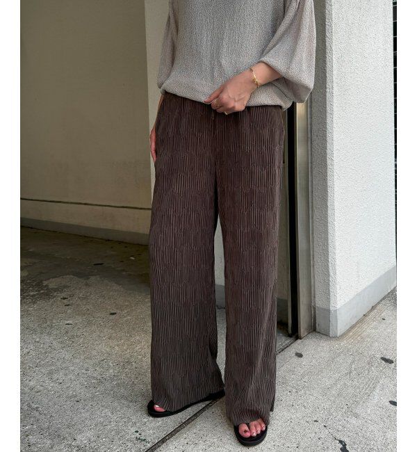 Lbc with Life「プリーツイージーパンツ」|その他|ブラウン