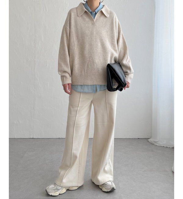 Lbc with Life「ポロ襟スキッパーニット」|カーディガン|