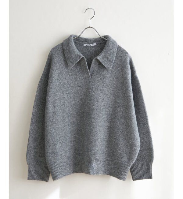 Lbc with Life「ポロ襟スキッパーニット」|カーディガン|