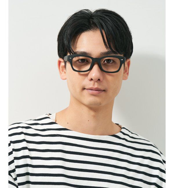  「ウェリントン型メガネ｜黒縁フレーム｜太縁フレーム｜Zoff｜BRIGADE レンズ交換券付」|メガネ|