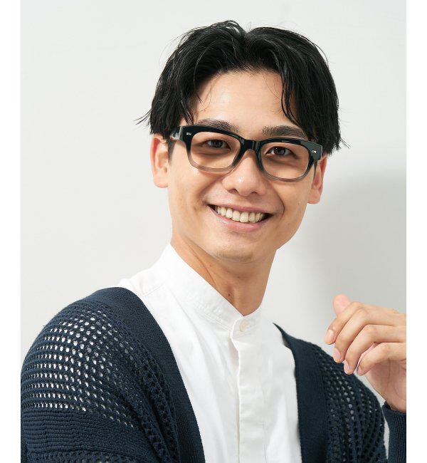  「ウェリントン型メガネ｜黒縁フレーム｜太縁フレーム｜Zoff｜BRIGADE レンズ交換券付」|メガネ|