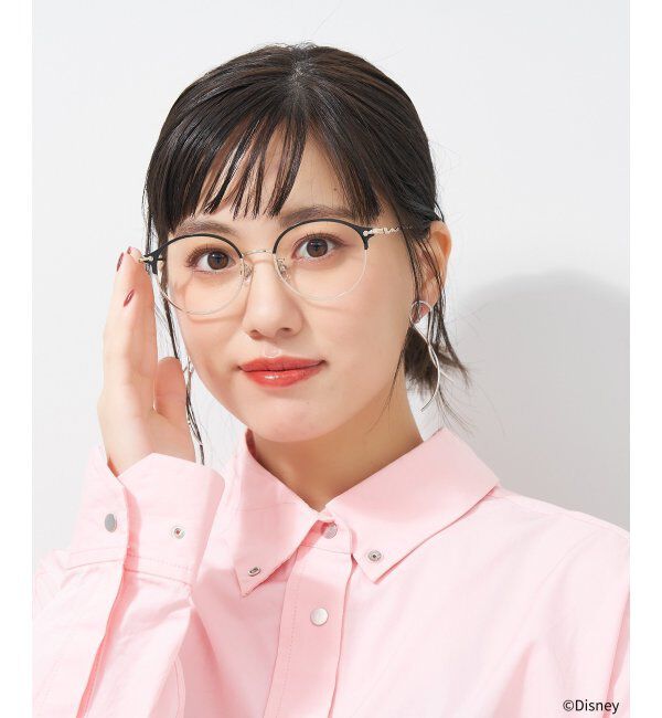  「ボストン型 メガネ Disney PRINCESS ベル  (ドレスアップライン)  ディズニープリンセス レンズ交換券付」|メガネ|