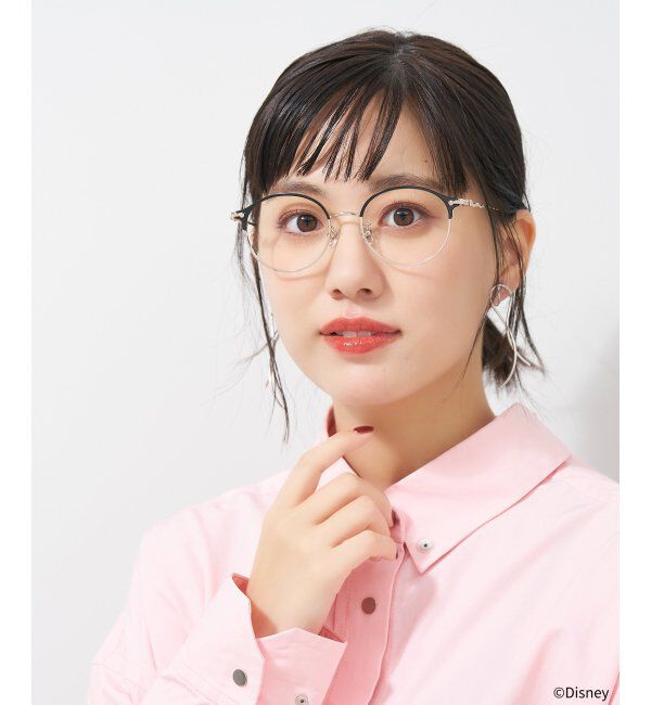  「ボストン型 メガネ Disney PRINCESS ベル  (ドレスアップライン)  ディズニープリンセス レンズ交換券付」|メガネ|