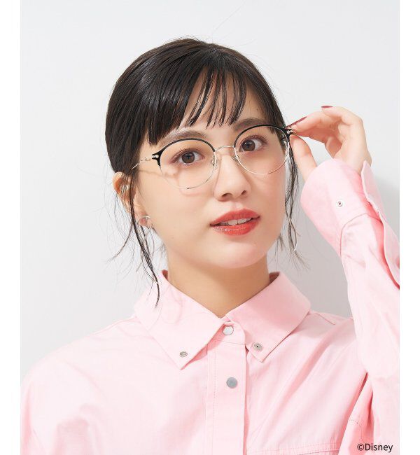  「ボストン型 メガネ Disney PRINCESS ベル  (ドレスアップライン)  ディズニープリンセス レンズ交換券付」|メガネ|