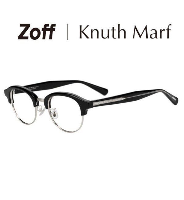  「Zoff｜Knuth Marf ボストン型 メガネ   伊達・度付きメガネ ユニセックス サーモント型   レンズ交換券付」|メガネ|