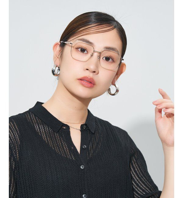  「ウエリントン型メガネ｜読書 レディース 女性用 大人可愛い 大理石｜Zoff｜CHIC レンズ交換券付」|メガネ|