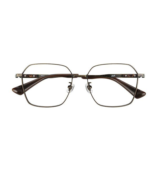  「ウエリントン型メガネ｜読書 レディース 女性用 大人可愛い 大理石｜Zoff｜CHIC レンズ交換券付」|メガネ|