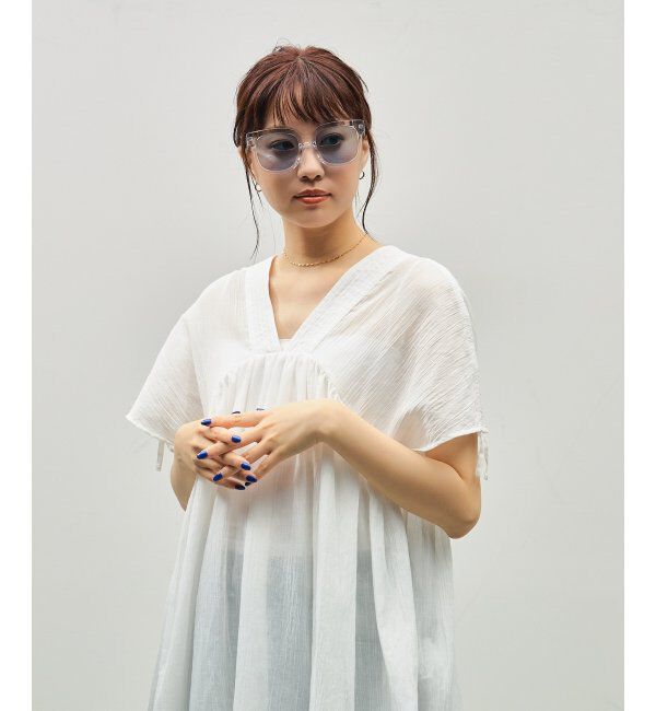  「SUNCUTGlasses/UV100%CUT サングラス ビッグシェイプ  カラーレンズ 紫外線対策 UVカット ユニセックス」|サングラス|