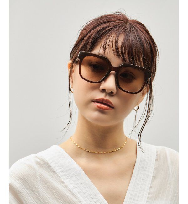  「SUNCUTGlasses/UV100%CUT サングラス ビッグシェイプ  カラーレンズ 紫外線対策 UVカット ユニセックス」|サングラス|