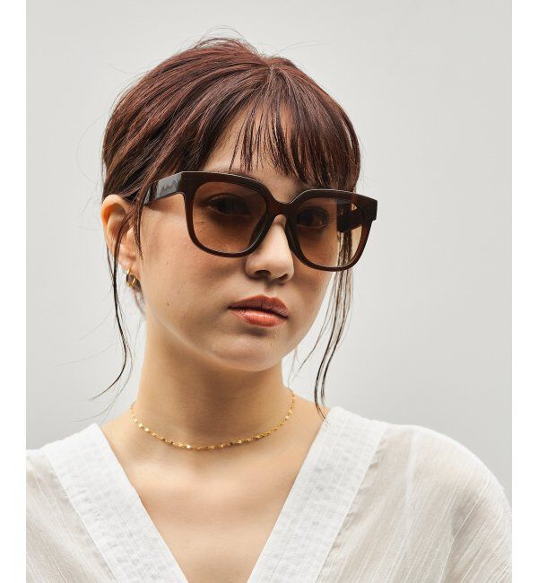  「SUNCUTGlasses/UV100%CUT サングラス ビッグシェイプ  カラーレンズ 紫外線対策 UVカット ユニセックス」|サングラス|