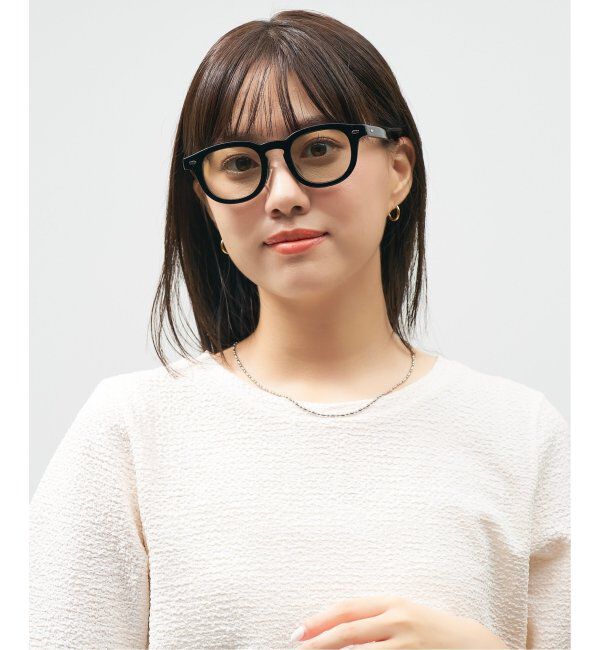  「Zoff｜AOI IHARA ウェリントン型 サングラス カラーレンズ 黒縁 クリアフレーム 紫外線対策 UVカット  」|サングラス|