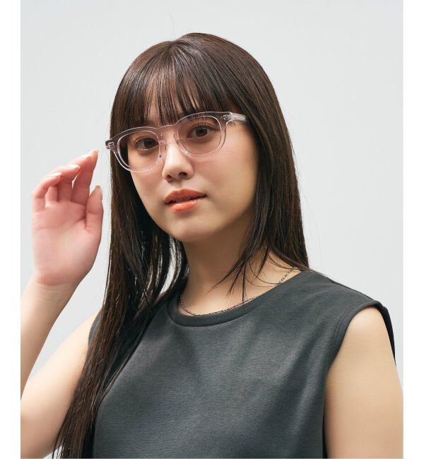  「Zoff｜AOI IHARA ウェリントン型 サングラス カラーレンズ 黒縁 クリアフレーム 紫外線対策 UVカット  」|サングラス|