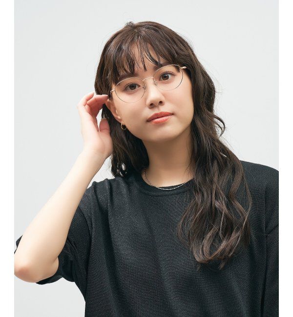  「ボストン型 メガネ 軽量｜メタルフレーム｜伊達メガネ 度付きメガネ｜大人可愛い｜Zoff｜ レンズ交換券付」|メガネ|