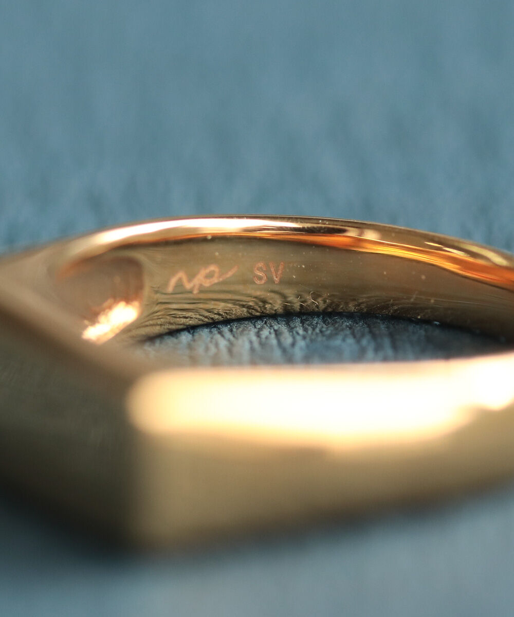  「Two as one silver925 シグネットワイドリング　ペア」|リング|