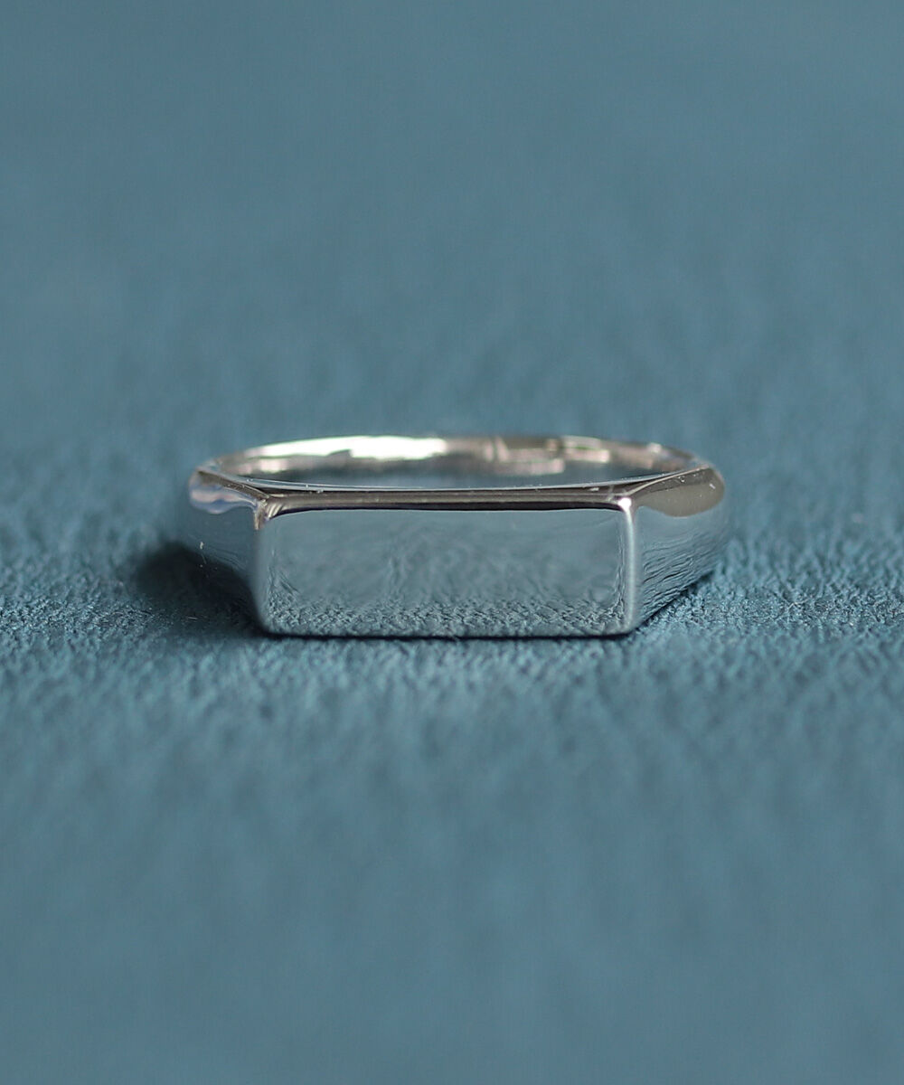  「Two as one silver925 シグネットワイドリング　ペア」|リング|シルバー