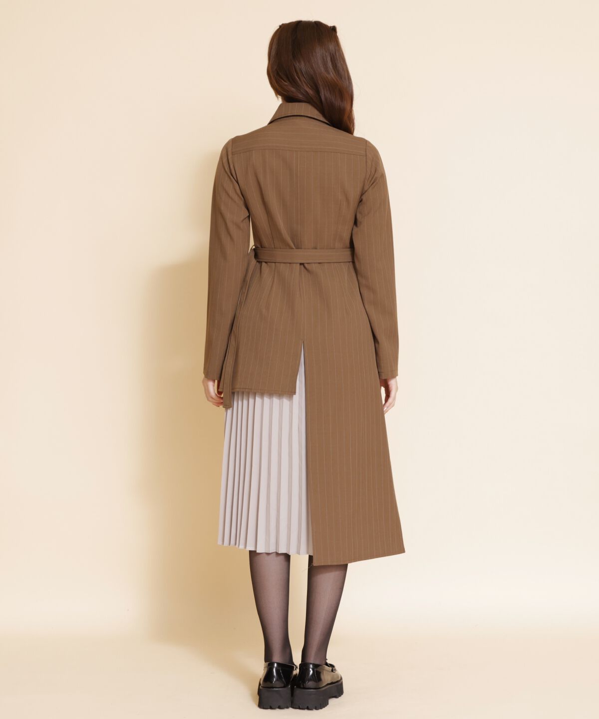 REDYAZEL「サイドプリーツストライプワンピース」|ワンピース|