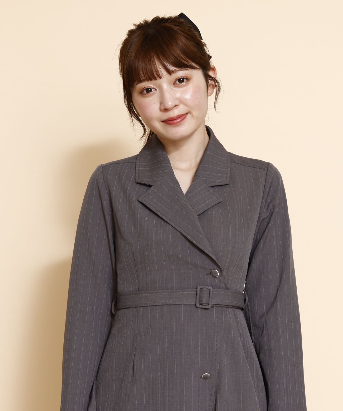 REDYAZEL「サイドプリーツストライプワンピース」|ワンピース|