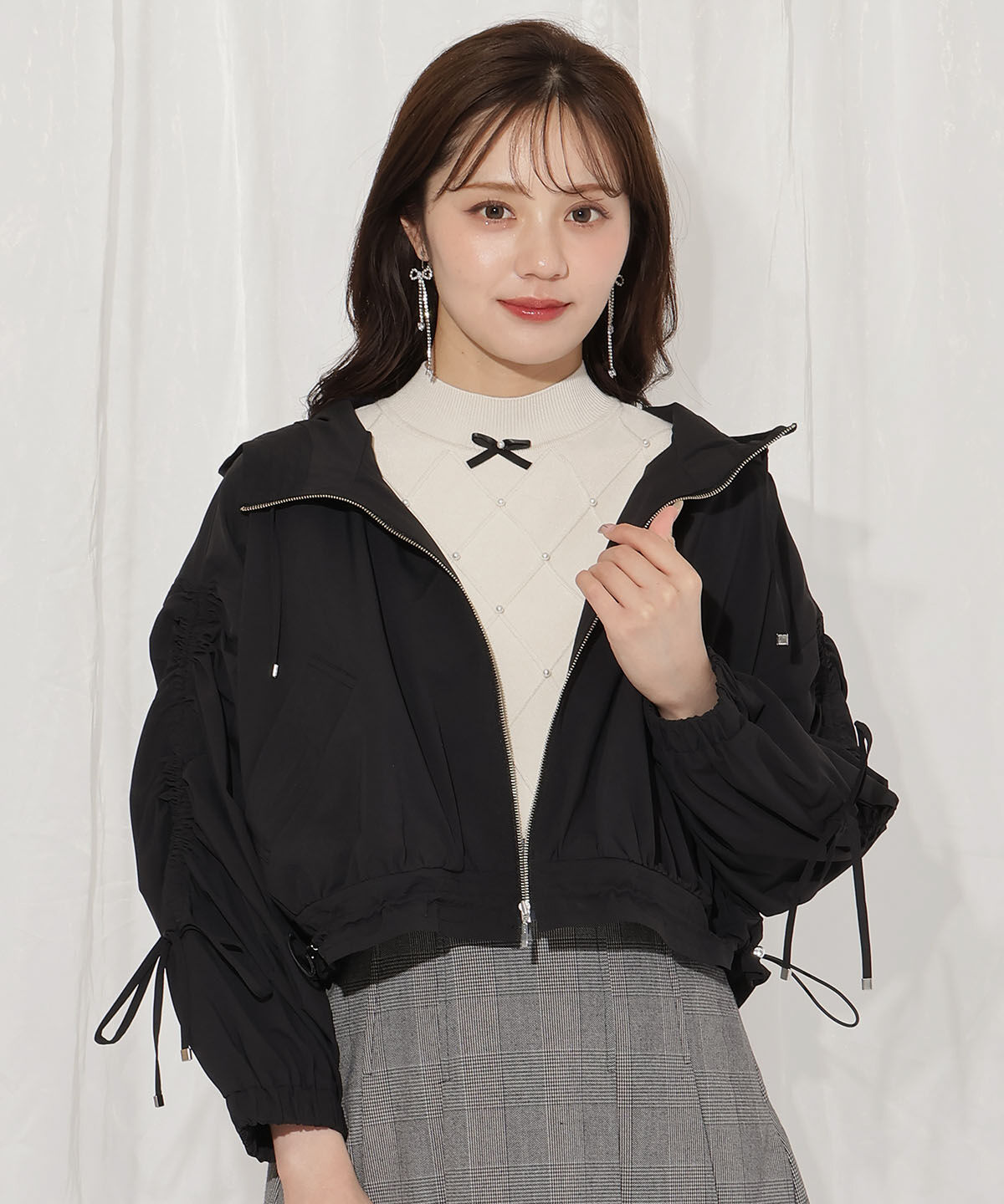 WILLSELECTION「ボリュームスリーブショートブルゾン」|ブルゾン・スタジャン|