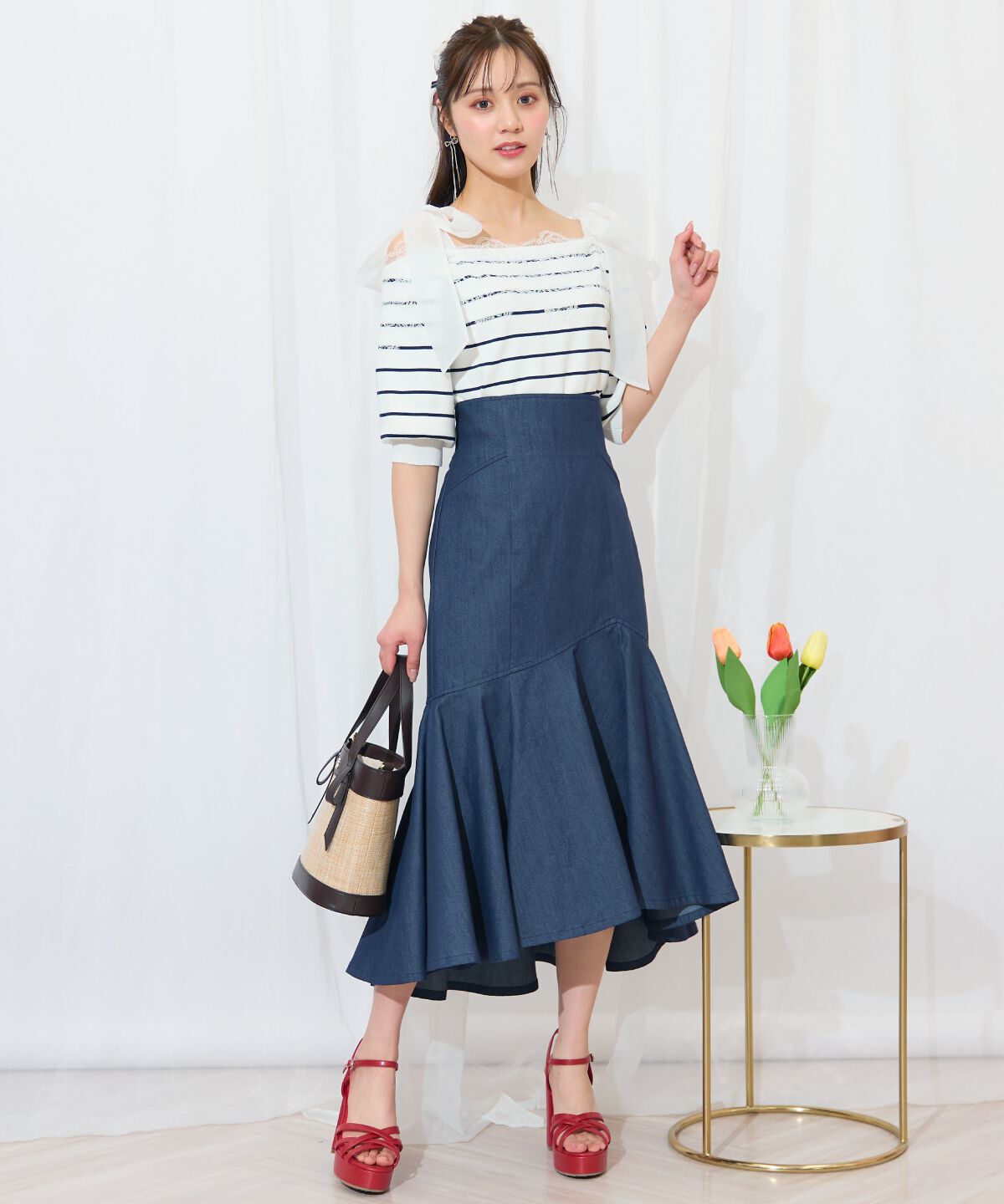 WILLSELECTION「アシメヘムフィッシュテールスカート」|フレア|