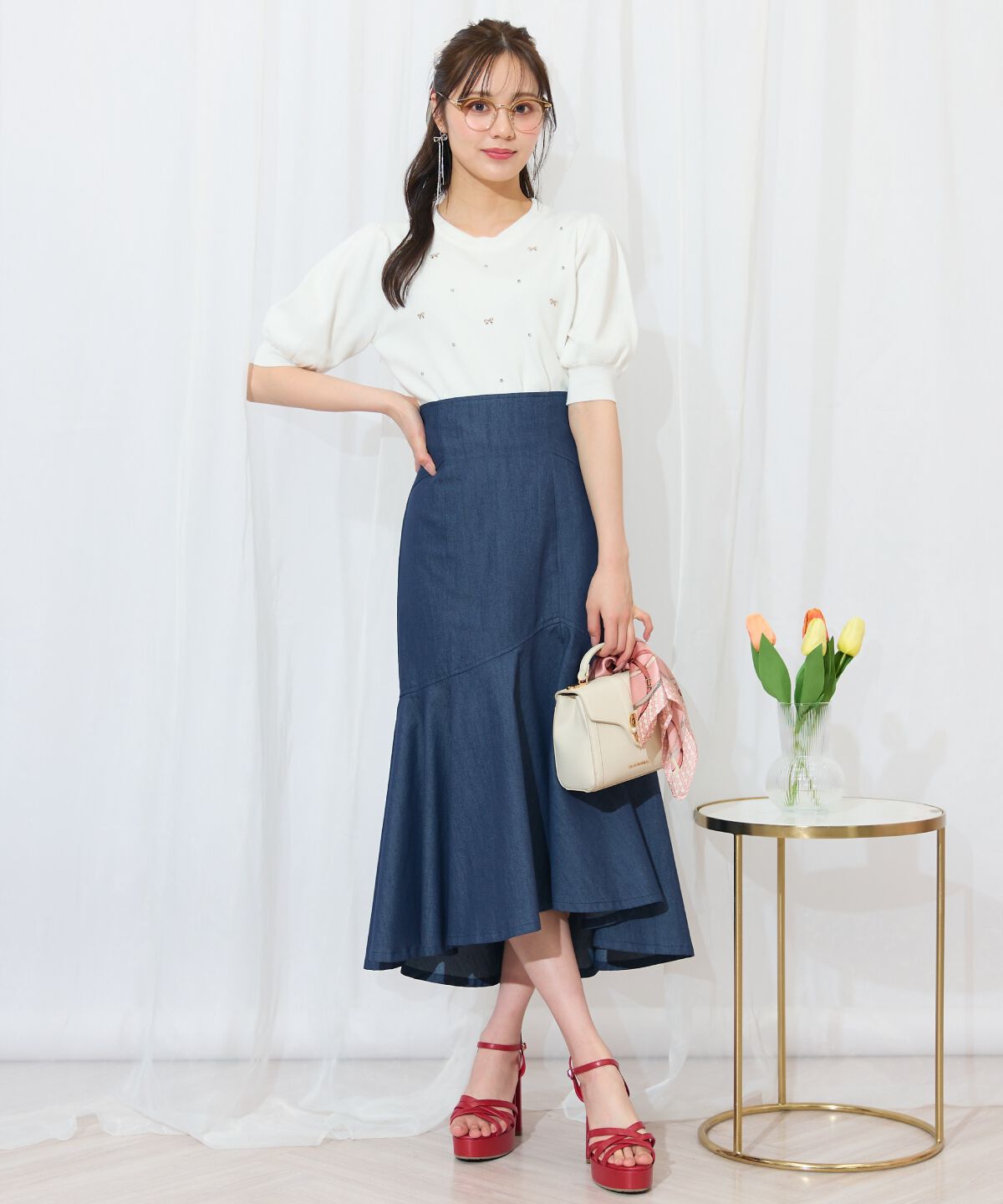 WILLSELECTION「アシメヘムフィッシュテールスカート」|フレア|