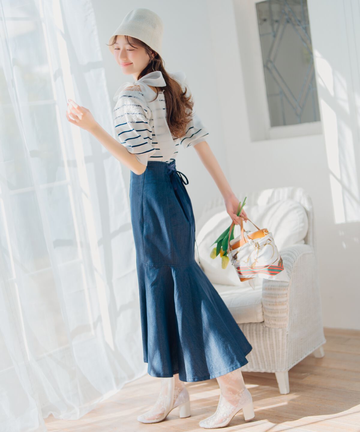 WILLSELECTION「アシメヘムフィッシュテールスカート」|フレア|