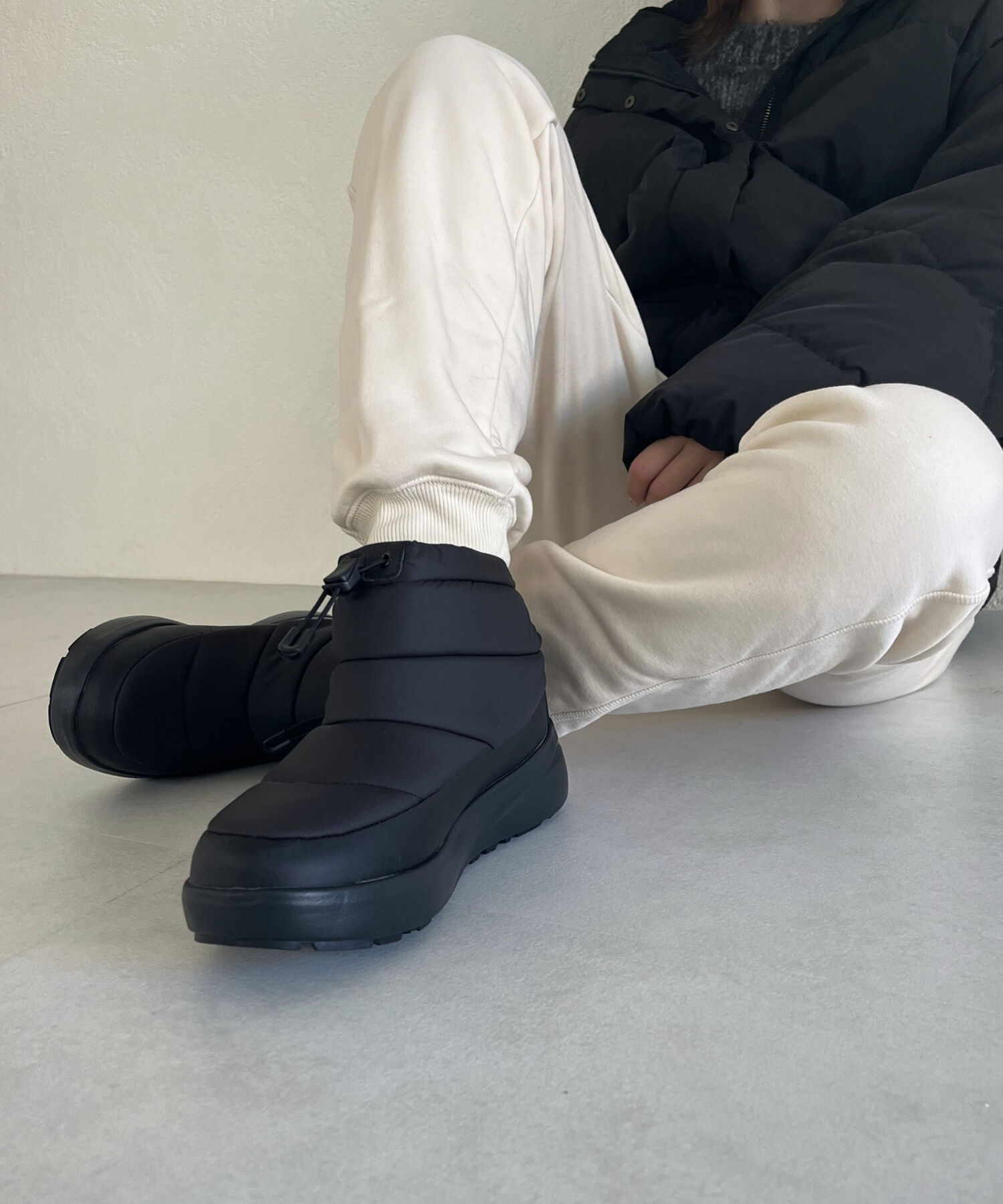 ORiental TRaffic「パデットショートスノーブーツ/OT3404」|レインシューズ|BLACK