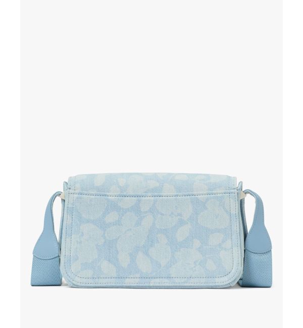 kate spade new york「リブ スペード フラワー プリンテッド デニム スモール フラップ クロスボディ」|ショルダー・メッセンジャー|