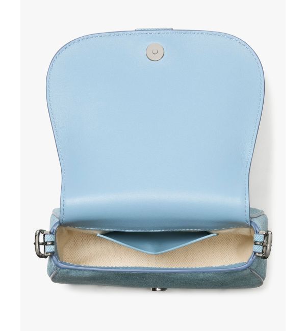 kate spade new york「ヌーヴォー デニム スエード ミニ サドル」|ショルダー・メッセンジャー|