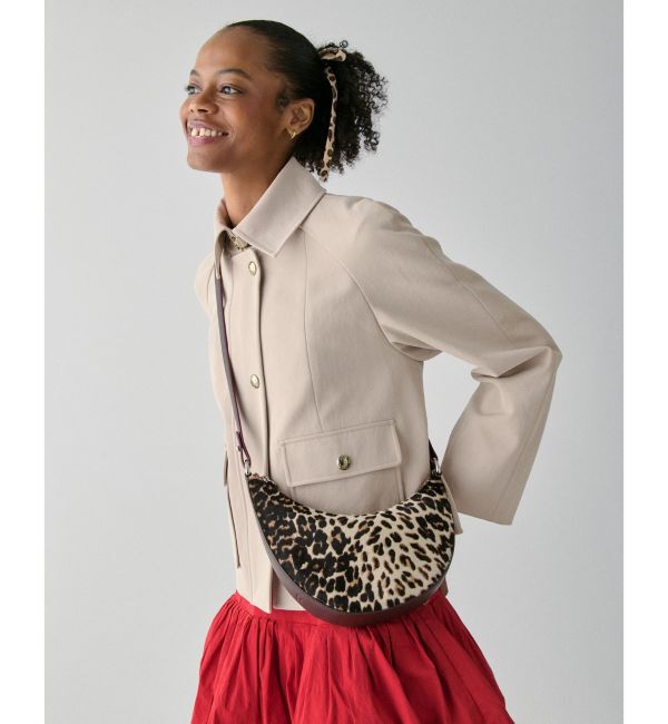 kate spade new york「ケーエスデュオ ダウンタウン レオパード ヘアカーフ クロスボディ バッグ」|ショルダー・メッセンジャー|