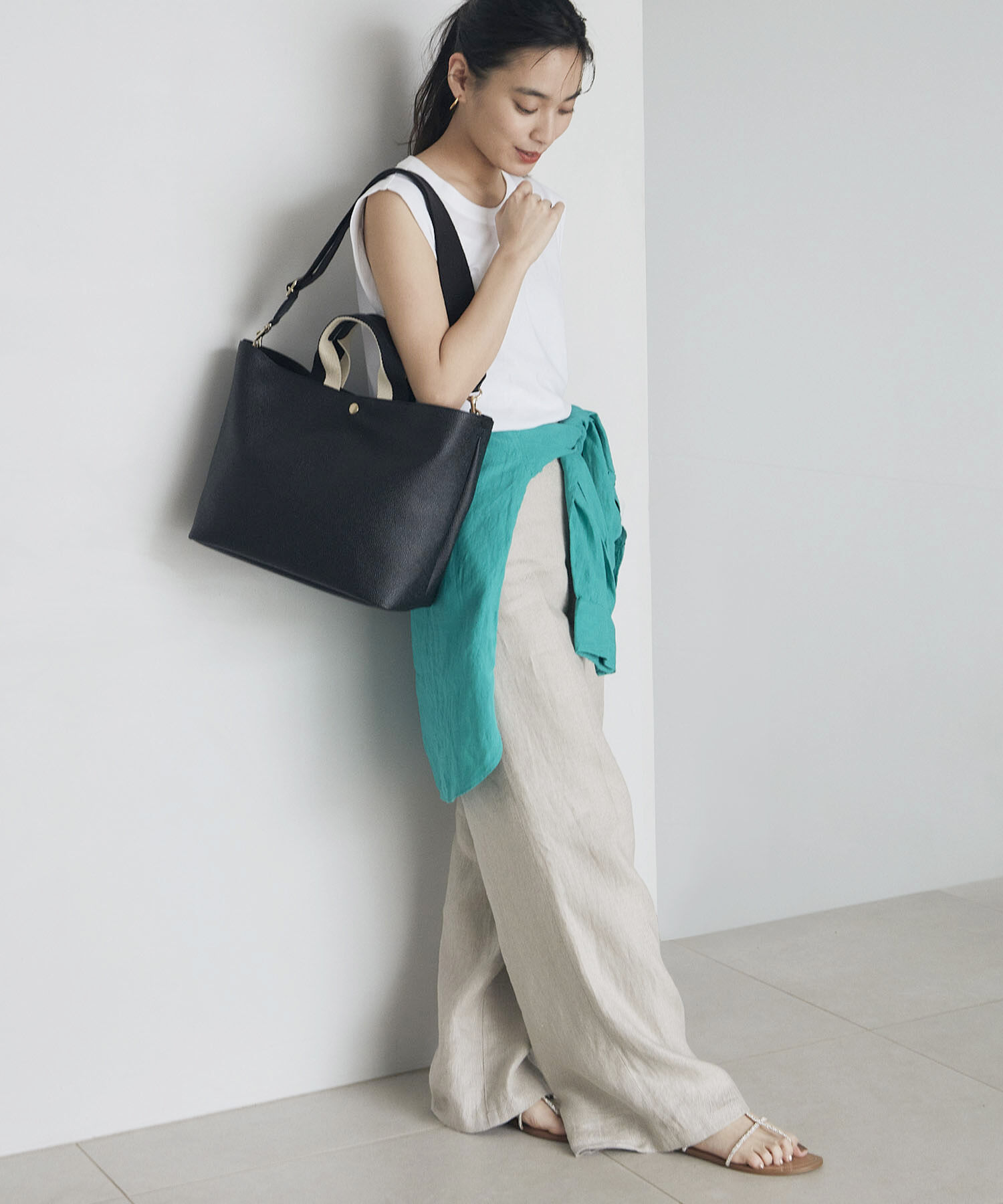 TOPKAPI BREATH「【Breath TOPKAPI】SCOTCH GRAIN スコッチグレイン プレーン バイカラーハンドル A4 トートバッグ」|トートバッグ|