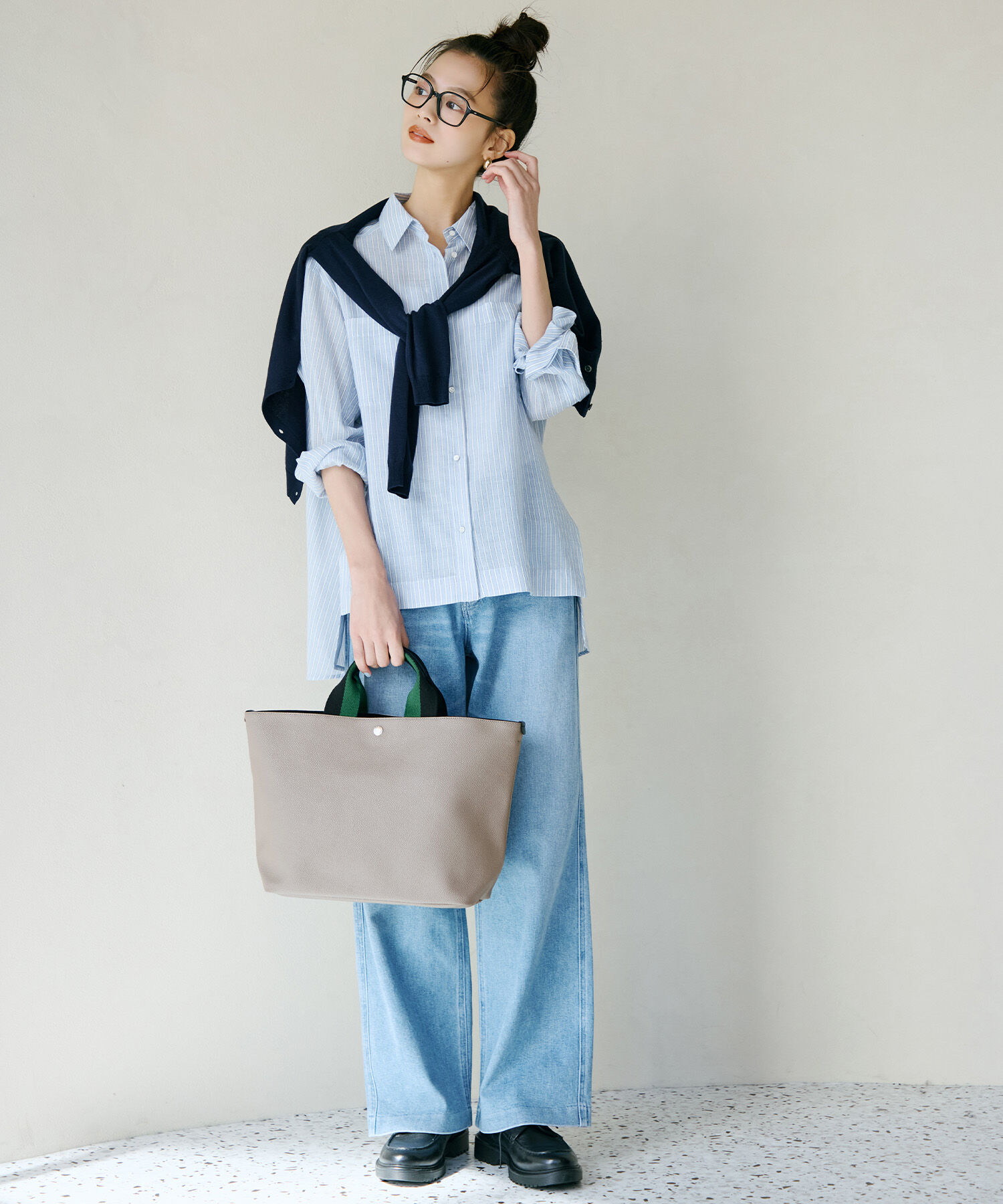 TOPKAPI BREATH「【Breath TOPKAPI】SCOTCH GRAIN スコッチグレイン プレーン バイカラーハンドル A4 トートバッグ」|トートバッグ|