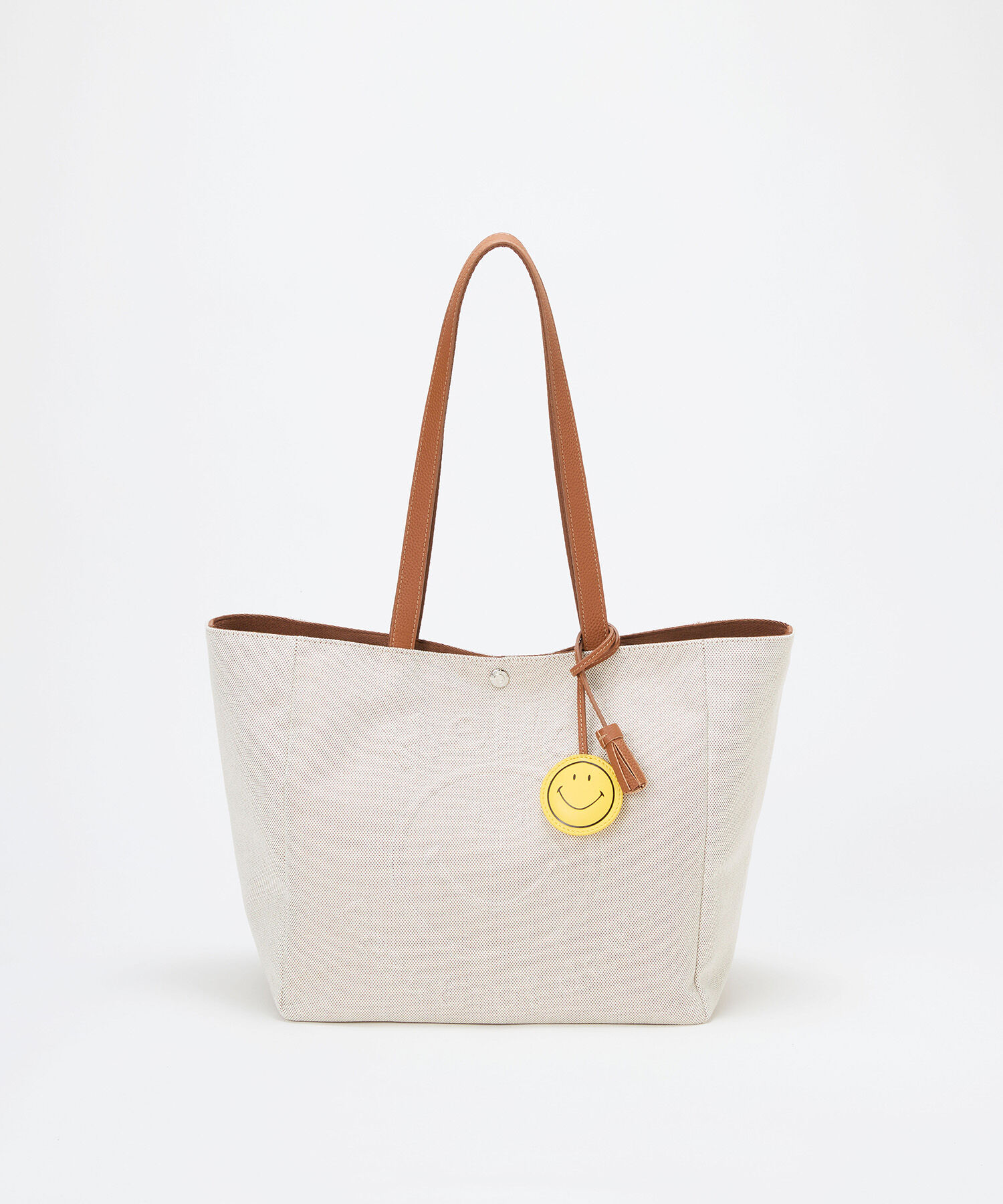 TOPKAPI BREATH「【Breath TOPKAPI】SMILE COLLECTION エンボス スマイル ビッグ トートバッグ /スマイルチャーム付き」|トートバッグ|