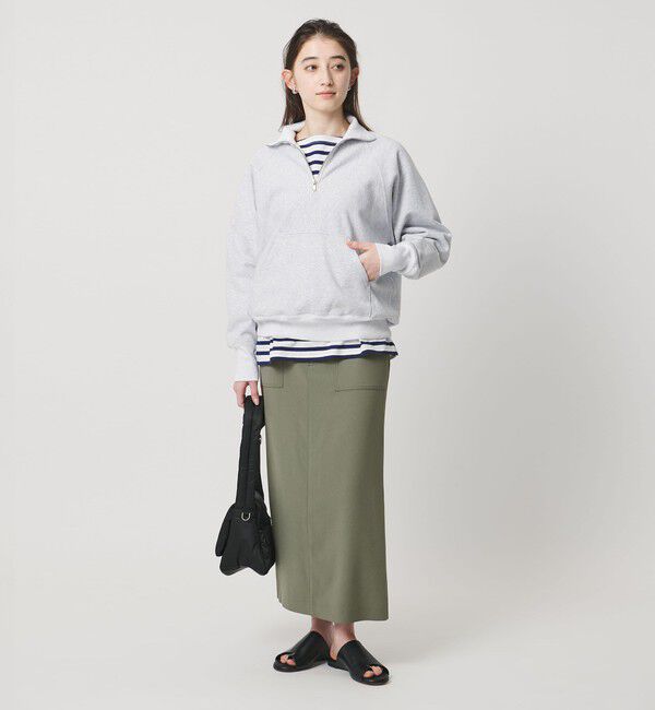 UNITED ARROWS「アセテートポリエステル ベイカースカート」|タイト|