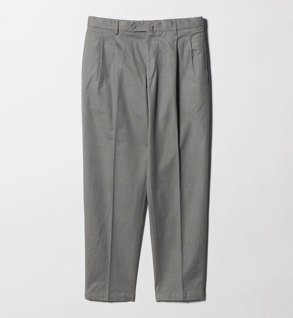 UNITED ARROWS「ツイル カルゼ ２プリーツ キャロット パンツ」|チノ|MD.GRAY