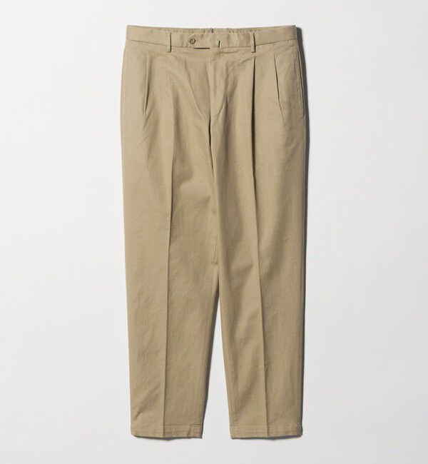 UNITED ARROWS「ツイル カルゼ ２プリーツ キャロット パンツ」|チノ|BEIGE