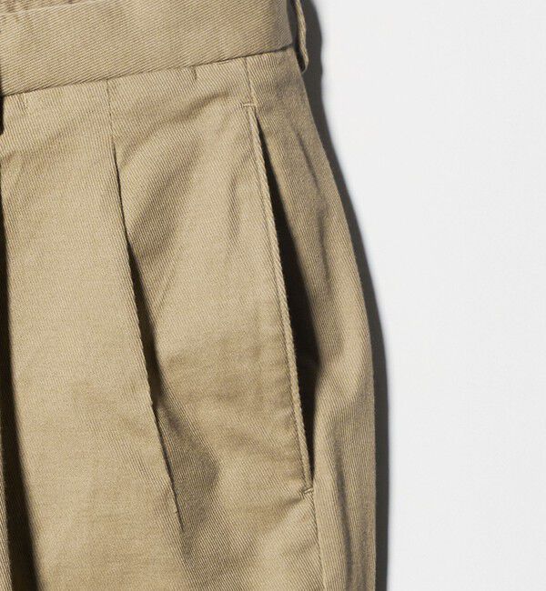 UNITED ARROWS「ツイル カルゼ ２プリーツ キャロット パンツ」|チノ|