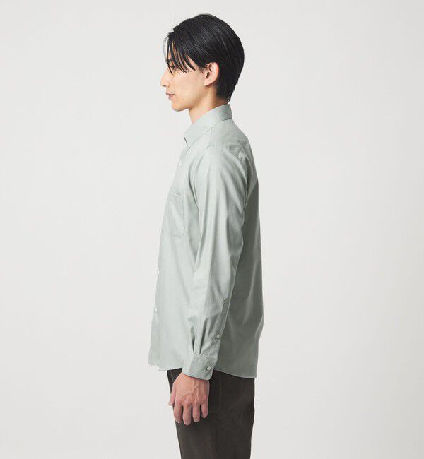 UNITED ARROWS green label relaxing「エブリット Cブラッシュド ヘリンボーン スナップ ボタンダウン シャツ -イージーアイロン・抗菌-」|シャツ・ブラウス|