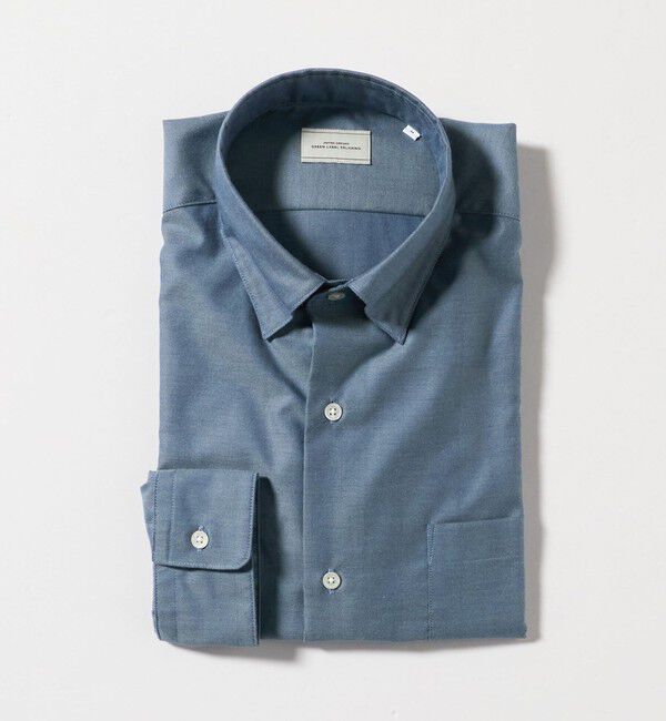 UNITED ARROWS green label relaxing「エブリット Cブラッシュド ヘリンボーン スナップ ボタンダウン シャツ -イージーアイロン・抗菌-」|シャツ・ブラウス|