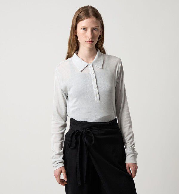 STEVEN ALAN「＜Steven Alan＞ラメ ジャージー ポロカットソー」|Tシャツ・カットソー|