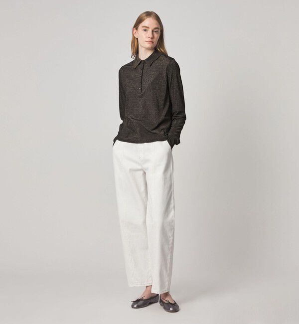 STEVEN ALAN「＜Steven Alan＞ラメ ジャージー ポロカットソー」|Tシャツ・カットソー|