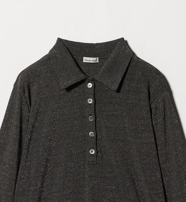 STEVEN ALAN「＜Steven Alan＞ラメ ジャージー ポロカットソー」|Tシャツ・カットソー|